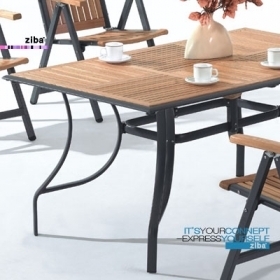 (티크원목+알루미늄) ZT_420-1G 테이블 [의자별도]